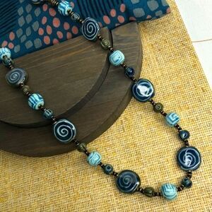 Ceramic artistic vintage necklace